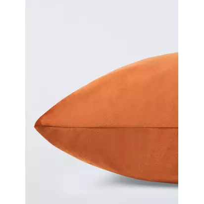 John Lewis ANYDAY Rectangular Velvet Cushion Auburn | 35 x 55cm