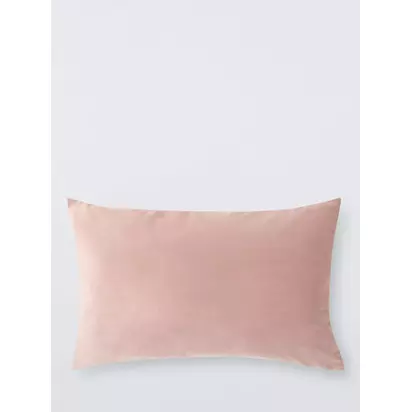 John Lewis Rectangular Velvet Cushion Plaster | 35 x 55cm