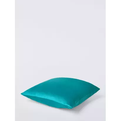 John Lewis ANYDAY Square Velvet Cushion Teal | 45 x 45cm