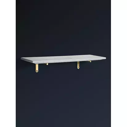 Swoon Jackman Marble Wall Shelf, White White Marble | H12cm x W75cm x D23cm