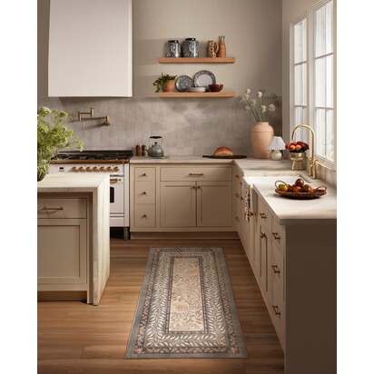 Provence Grey & Coral Rug - 75 x 215 cm - All-In-One Rug