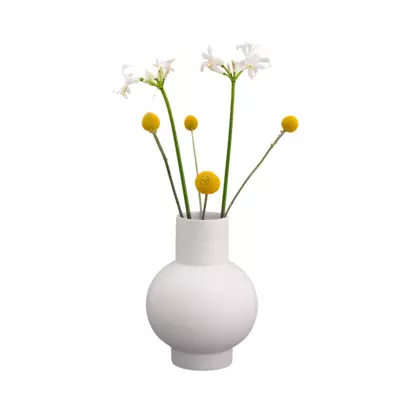 raawii Strøm Large 	Earthenware Vase, H24cm, Vaporous Grey Vaporous Grey | 24 x 18 cm