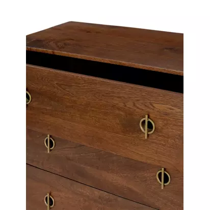 Swoon Morse 3 Drawer Chest, Dark Brown Dark Brown | H88 x W90 x D40cm