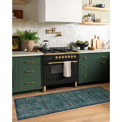 Blackthorn Navy Rug by Morris & Co. - 75 x 215 cm - All-In-One Rug