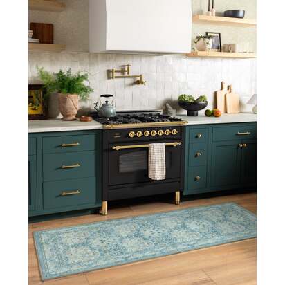 Blackthorn Slate Blue Rug by Morris & Co. - 75 x 215 cm - All-In-One Rug