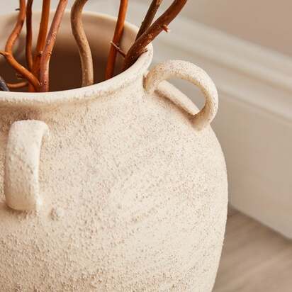 Textured Ceramic Urn Vase
