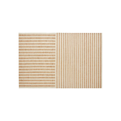 Loaf | Double Stripey | 170 x 240 cm Jute Rug | Neutral
