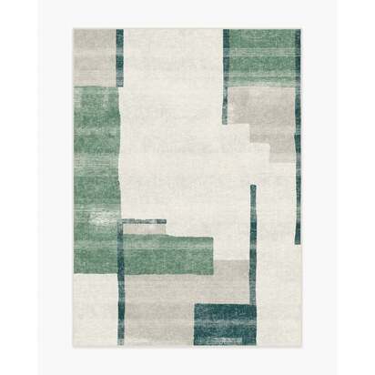 Haylan Ivory & Green Rug - 150 x 215 cm - All-In-One Rug