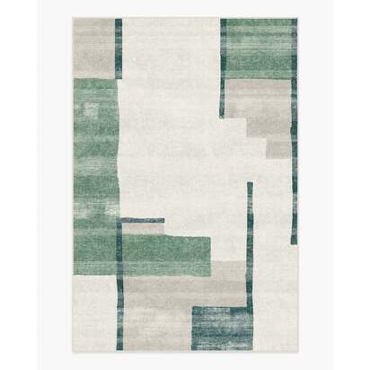Haylan Ivory & Green Rug - 185 x 275 cm - All-In-One Rug