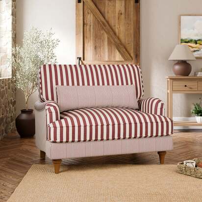 Beatrice II Woven Stripe Mix Snuggle Chair