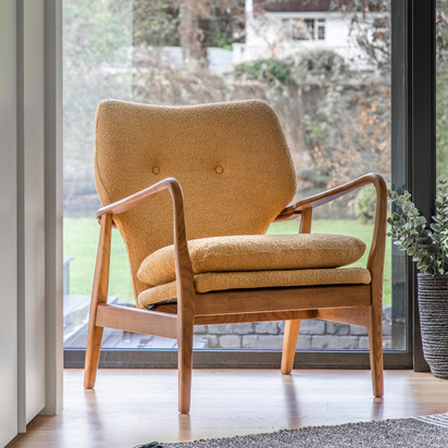Denford Armchair Ochre 730x710x850mm