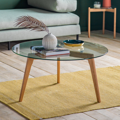 Kelham Round Coffee Table Oak 900x900x450mm