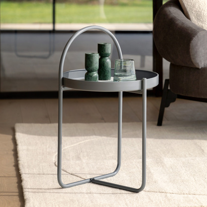 Twyford Side Table Grey 400x400x660mm