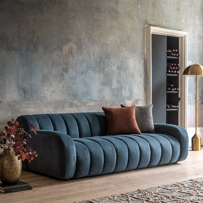 Coste 3 Seater Sofa Dusty Blue 2230x1120x740mm