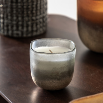 Elmdale Candle White/Silver Small Amber & Lily  - Small