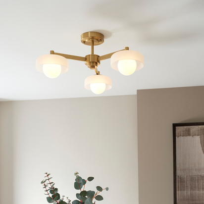 Granada Ceiling Light Brushed Aged Brass