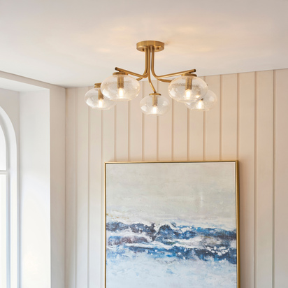Ravello 5 Ceiling Light Warm Brass