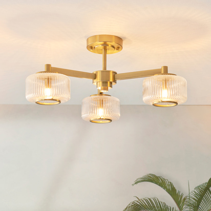 Turin Ceiling Light Brushed Aged Brass