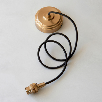 Ledbury 1 Pendant Light Brushed Aged Brass/Black