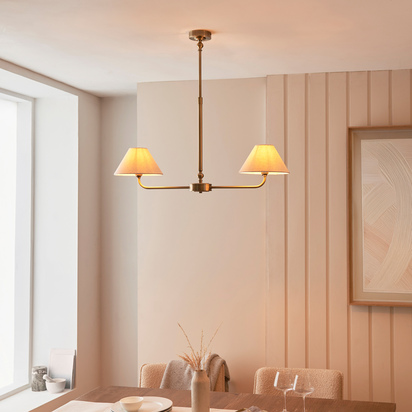 Parsons Green 2 Pendant Light Antique Brass