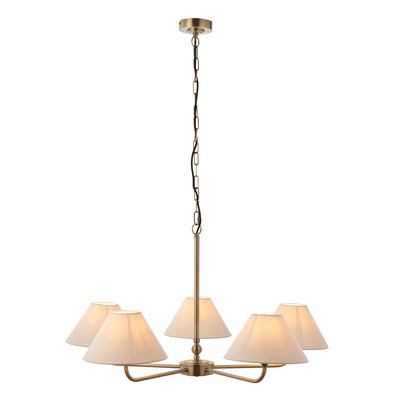 Parsons Green 5 Pendant Light Antique Brass