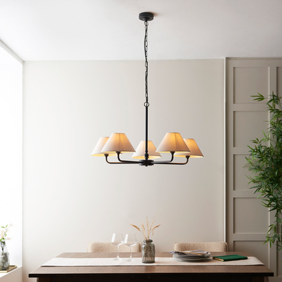 Parsons Green 5 Pendant Light Matt Black