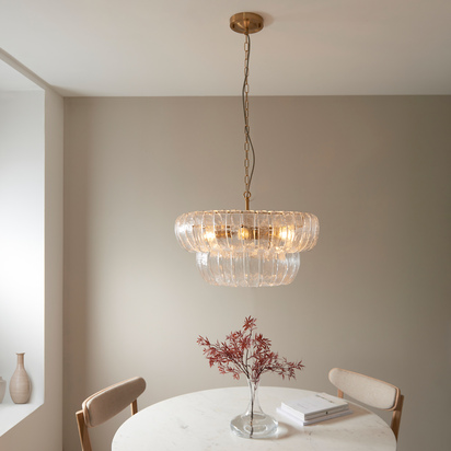 Rye 6 Pendant Light Brushed Aged Brass