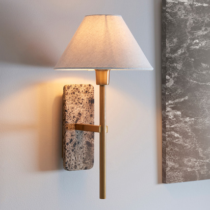 Faro Wall Light Dark Brown Emperador Marble
