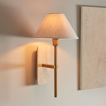 Faro Wall Light Natural Travertine