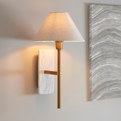 Faro Wall Light White Volakas Marble