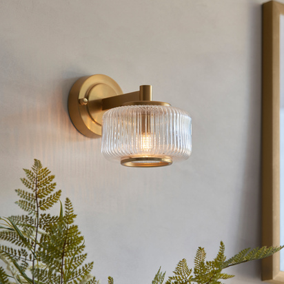 Turin Wall Light Brushed Aged Brass
