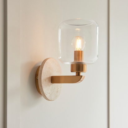 Twickenham Wall Light Natural Travertine