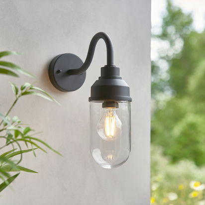 Truro Wall Light Textured Black