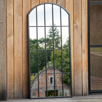 Denstone Outdoor Mirror Black 1400x650mm