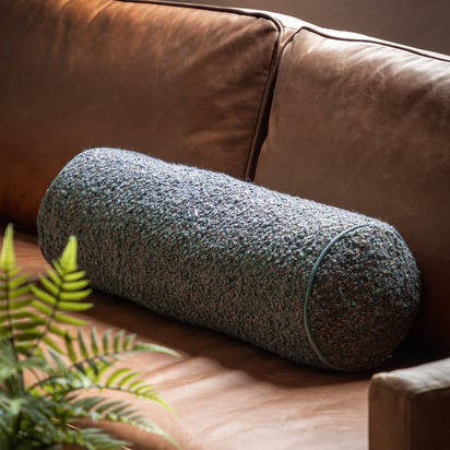 Boucle Bolster Charcoal 200x600mm