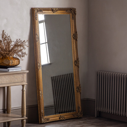Marlborough Leaner Mirror Gold 1650x795mm  - Large