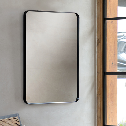 Cranley Rectangle Mirror Black  - Small