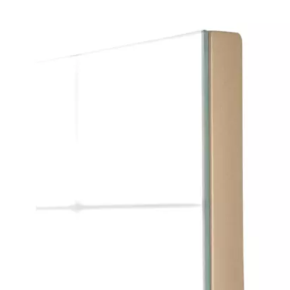 Yearn Deluxe Overmantel Wood Frame Wall Mirror, 70 x 90cm Gold | 70 x 90 x 2cm