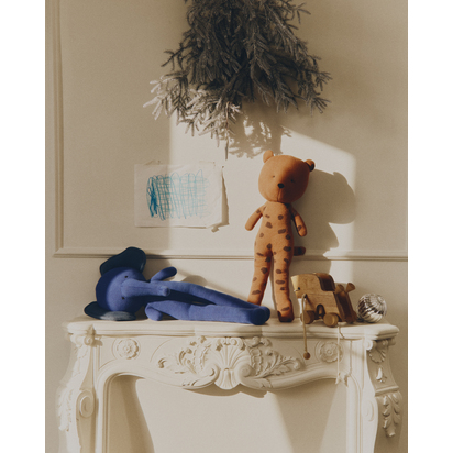 Tandani orange knitted cheetah soft toy
