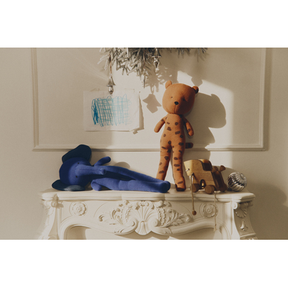 Tandani blue knitted elephant soft toy