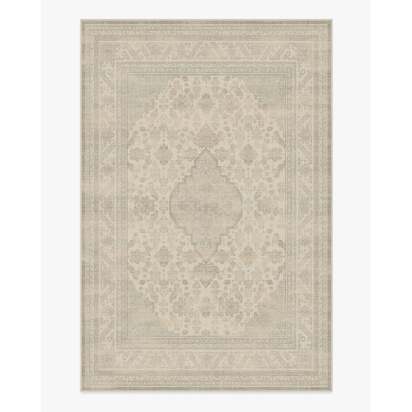 Rowan Soft Grey & Ivory Flatwoven Rug - 200 x 290 cm - Rug + Cushioned Pad System