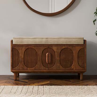 Khari Storage Bench, Mango Wood