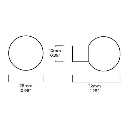 BOBBIN Rounded Knob - Brass - Default Title
