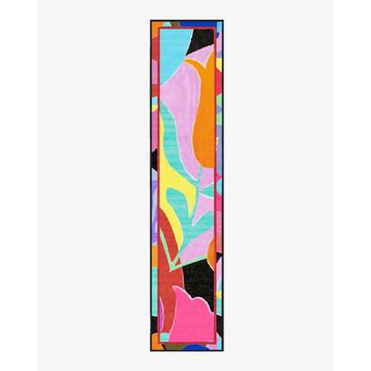 King's Road Multicolour Flatwoven Rug by RIXO - 75 x 365 cm - Rug + Pad System