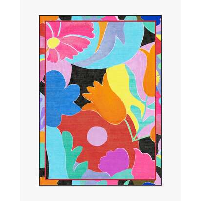 King's Road Multicolour Flatwoven Rug by RIXO - 150 x 215 cm - Rug + Pad System