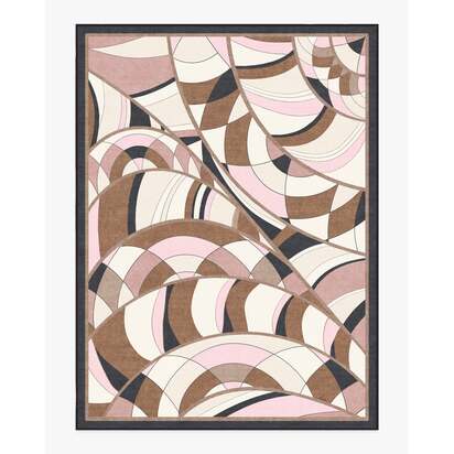 Portobello Road Soft Pink & Black Flatwoven Rug by RIXO - 275 x 365 cm - Rug + Pad System