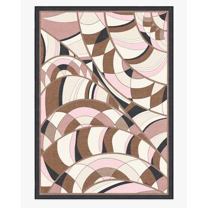 Portobello Road Soft Pink & Black Flatwoven Rug by RIXO - 305 x 425 cm - Rug + Pad System