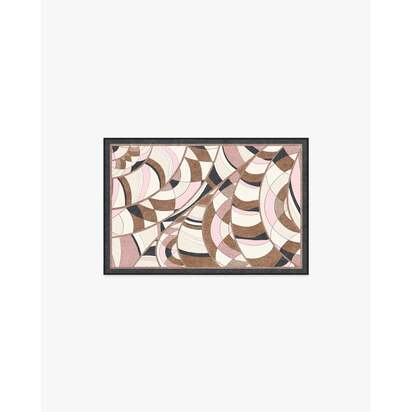 Portobello Road Soft Pink & Black Flatwoven Rug by RIXO - 60 x 90 cm - Rug + Cushioned Pad System