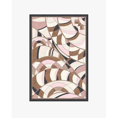 Portobello Road Soft Pink & Black Flatwoven Rug by RIXO - 120 x 185 cm - Rug + Cushioned Pad System
