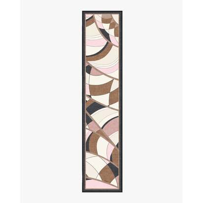 Portobello Road Soft Pink & Black Rug by RIXO - 75 x 365 cm - All-In-One Rug